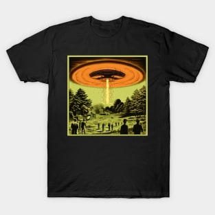 Vintage Comics UFO Encounters UFO Witness Cartoon Vintage T-Shirt